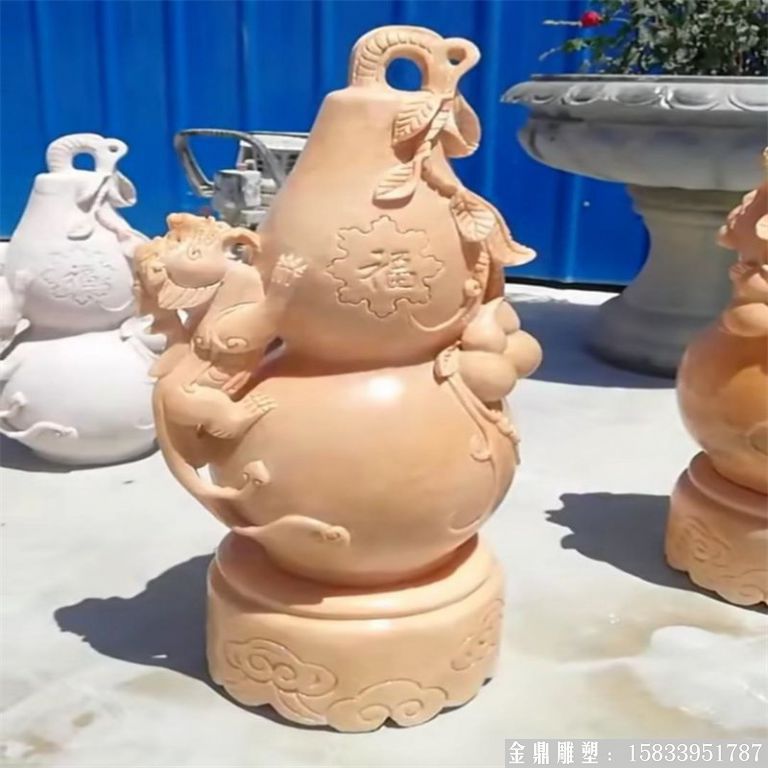 廠(chǎng)家直銷(xiāo)石雕葫蘆 大理石葫蘆 石材葫蘆雕塑 一手貨源 支持定制1