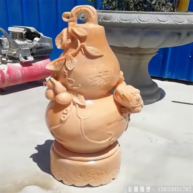 廠(chǎng)家直銷(xiāo)石雕葫蘆 大理石葫蘆 石材葫蘆雕塑 一手貨源 支持定制2